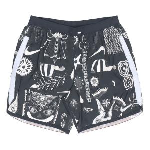 Шорты graffiti printing running shorts black Nike, черный