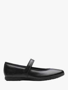 Детские туфли Dance Wish с круглым носком Clarks, Black Leather