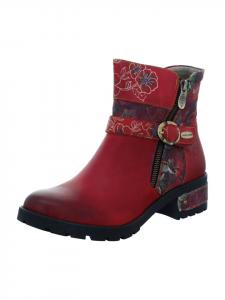 LAURA VITA Классические ботильоны красного цвета