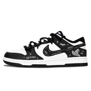 Nike Dunk Black White, Witch Manga модные и стильные устойчивые к истиранию низкие скейтбордские обувь unisex gray