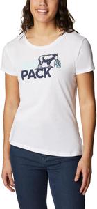 Columbia Womens Daisy Days футболка с коротким рукавом и принтом, White/Got Your Pack