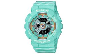 Женские часы BABY-G BA-110CH-3A зеленые CASIO