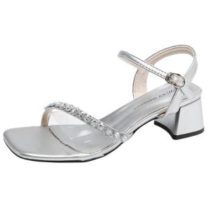 Женские сандалии на одной застежке TAFN, серебро