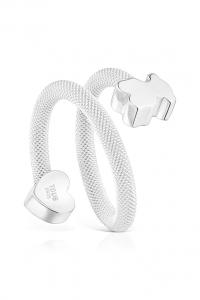 Кольцо ICON MESH Tous, серебряный