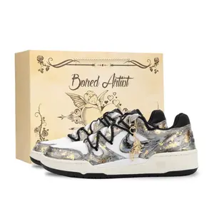 Nike Полноразмерные ботинки Full Force River Soaked Moon, Gold Rush, устойчивые к истиранию, низкие кеды для скейтбординга Unisex