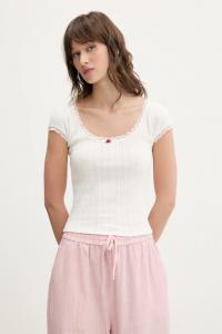 Хлопковая футболка Tommy Jeans, белый