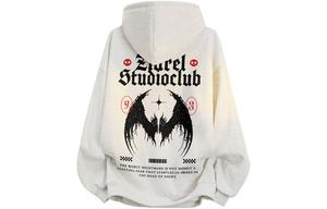 Толстовка Unisex Hooded Moderate Heavyweight ZIAREL, белый heather серый