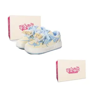 Очаровательные You легкие противоскользящие низкие кроссовки для скейтбординга женские KEAIDENI, желтый/синий