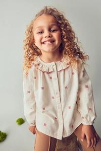 Детская хлопковая блузка Mayoral, бежевый