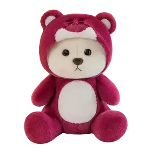 Милые плюшевые куклы трансформирующиеся медведи высота 25cm/40cm/50cm/65cm WADORN, красный