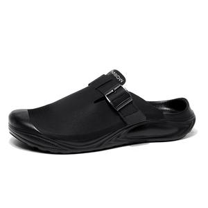 MIIOW Мужские противоскользящие домашние тапочки с закрытым носком черные, цвет Black