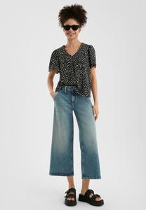 Блуза QS Blouse, Schwarz/Mottled Black