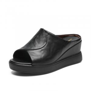 Тапочки-слайды женские с противоскользящей подошвой ZHR, Regal Black