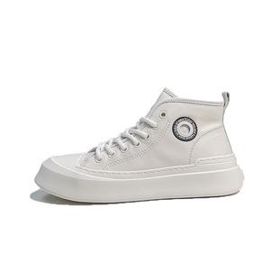 Devanro Высокие скейтерские кроссовки мужские белые с увеличенной высотой устойчивые к истиранию дышащие противоскользящие, цвет White