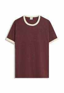 Футболка Bershka SHORT SLEEVE, Bordeaux