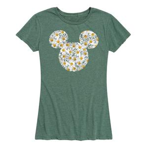 Женская футболка с рисунком ромашек Disney's Mickey Mouse, цвет Heather Green