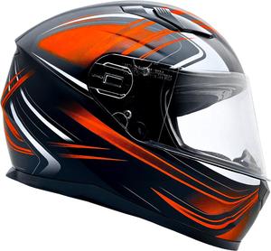 Шлем мотоциклетный Typhoon Adult Full Face с солнцезащитным козырьком, оранжевый