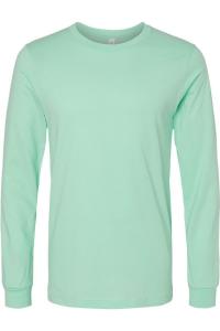 Футболка унисекс из джерси с длинным рукавом BELLA + CANVAS, цвет mint