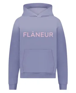 Худи фиолетового цвета с логотипом и стеганым принтом спереди. FlãNeur, фиолетовый