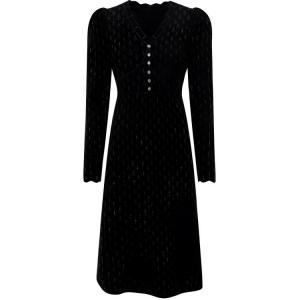 KARL LAGERFELD Длинное платье с рукавами Женское Черное KARL LAGERFELD / Karl Lagerfeld Jeans