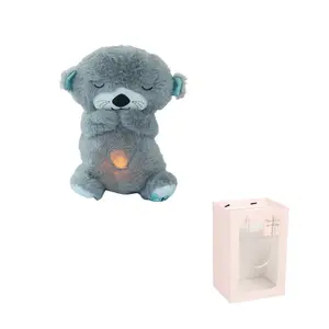 Дышащий светящийся Otter, теплые дышащие куклы плюшевая кукла 28 см высота Dolls and bears dance, темно-серый