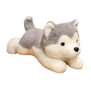 Плюшевая игрушка Cute Rabbit Fur Cute Pet Design Husky, милые два хаски плюшевые куклы высота 30/40/50см Click, серый