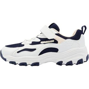 Нескользящие износостойкие низкие кроссовки для детей и подростков QIAODAN, синий/белый