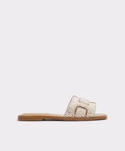 Женские босоножки на плоской подошве с квадратным носком Aldo, бежевый