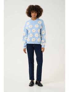 CULTURE Вязаный свитер CUcharla оверсайз кашемирового синего цвета