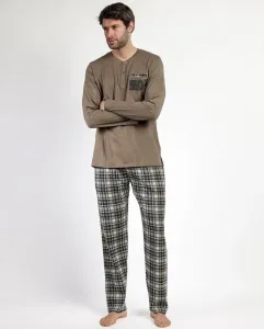 Длинная мужская пижама из зеленого хлопкового трикотажа Admas