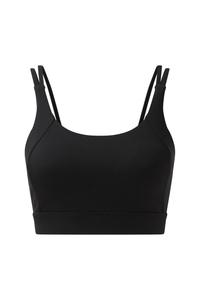 Спортивный бюстгальтер средней ударной нагрузки с перекрестной спиной TriDri, черный