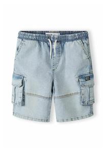 Джинсовые шорты CARGO POCKETS MINOTI, цвет Light Blue Denim
