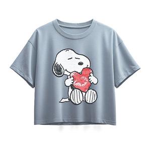 Футболка с сердцем Peanuts Snoopy для девочек 7-16 лет Licensed Character, Chambray Blue