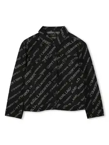 Джинсовая куртка KARL LAGERFELD KIDS, черный