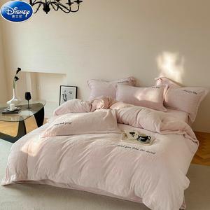Disney Комплект постельного белья 1,5 спальный, 4 предмета, простыня на резинке, пододеяльник 200x230 см, цвет Christine - светло-розовый