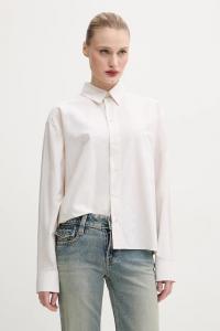 Хлопковая рубашка Mm6 Maison Margiela, бежевый