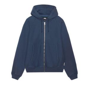 Худи Stussy Raglan Zip Hoodie 'Navy'