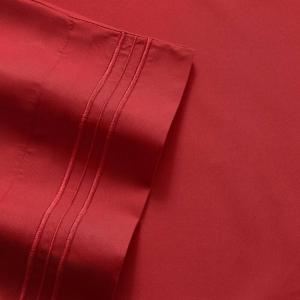Sweet Home Collection Набор простыней с глубокими карманами плотностью 1500 нитей, красный