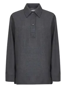 Шерстяная рубашка Studio Nicholson, черный