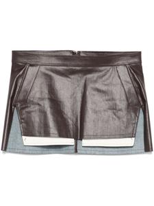 Rick Owens юбка мини Fog Cutoff, коричневый