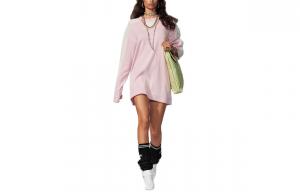 Платье женское Chanel с длинными рукавами, розовый