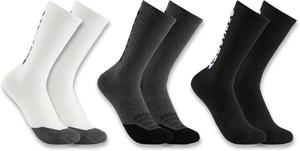 Carhartt мужские носки Midweight Cotton-Tencel с вертикальным логотипом, 3 пары, Assorted 01