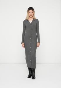Платье YAS YASMIQLO KNIT DRESS, Dark Grey/Mottled Dark Grey