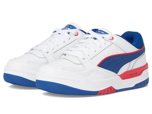 Туфли PUMA Kids Rebound Layup Lo, цвет Puma White/Clyde Royal