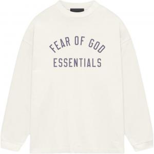 Длинный рукав Джерси Футболка Fear Of God Essentials, Цвет: Слоновая Кость/Ракушка