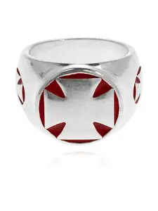 Кольцо-крест Vetements, серебряный