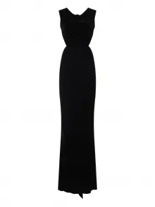 Бархатное платье с вырезами Rick Owens, черный