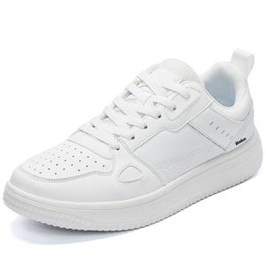 BAKE Антискользящие износостойкие низкие скейтерские кроссовки мужские белые, цвет White