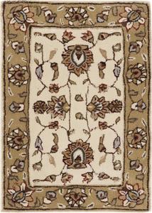 Ковер SAFAVIEH, 61 x 92 см, Total Performance Collection, Ivory & Beige, ручной работы в восточном стиле, не линяет и прост в уходе, идеален для помещений с высокой проходимостью: прихожая, гостиная, спальня (TLP416A)