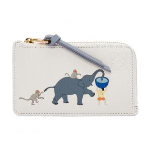 LOEWE Кошелек для карт из коровьей кожи женский белый коллаборация Suna Fujita